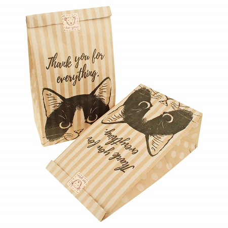 100 件可愛小貓牛皮紙袋_包裝，適用于餅干、糖果、蛋糕、巧克力、零食包裝適合烘焙派對(duì)禮品贈(zèng)送貼紙（黑色） A-100PCS-SMALL_ 亞馬遜中國(guó)_ 廚具-海外購(gòu) 美亞直郵 - 2.jpg